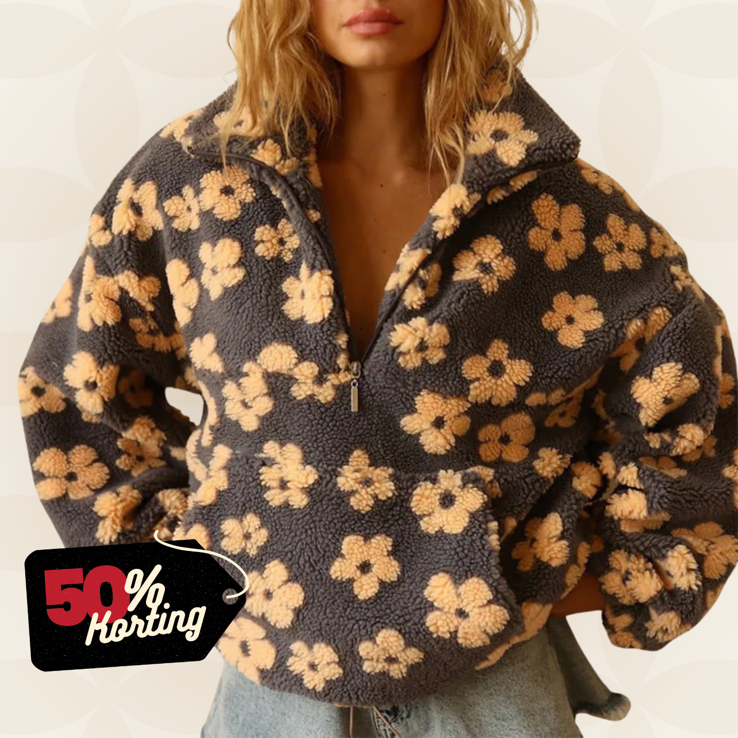 Laluna | Trui met Bloemenprint