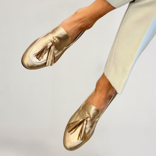 Donatella | Mocassin met Gouden Kwasten