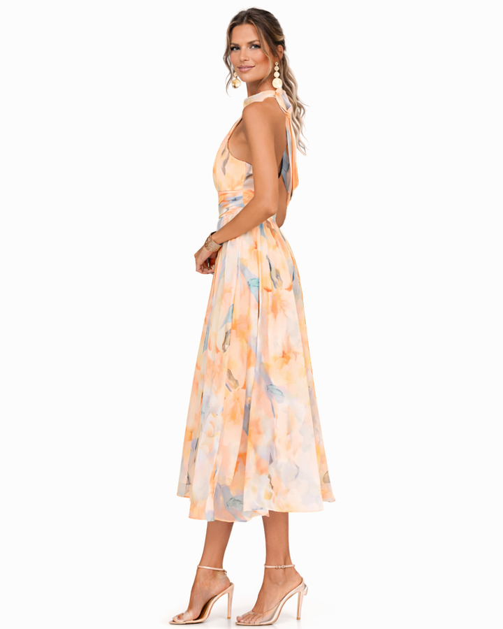 Halterjurk Aurora | Tijdloze elegantie in luxe satijn
