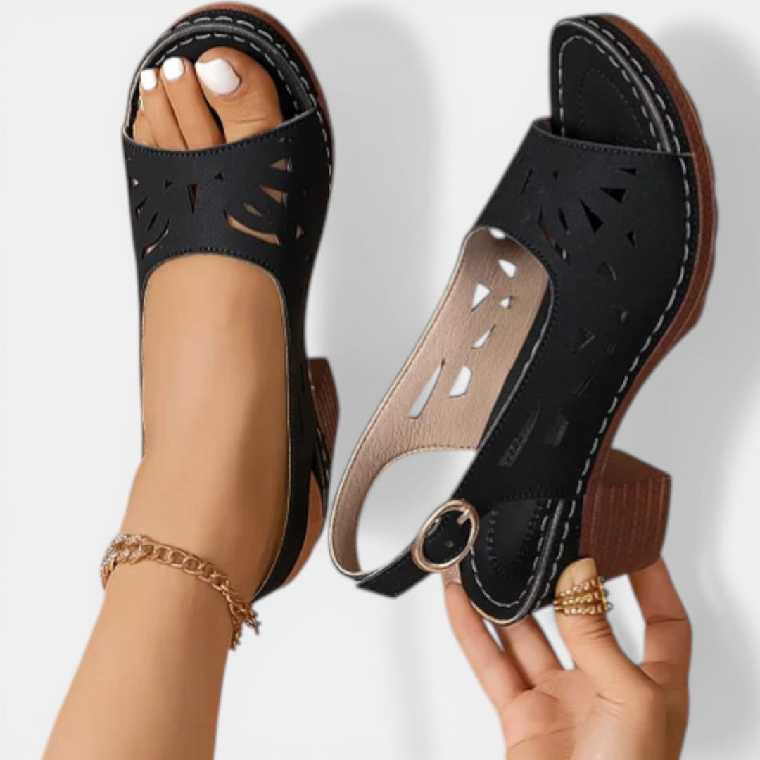 Dina | Orthopedische Lente Hak Sandalen