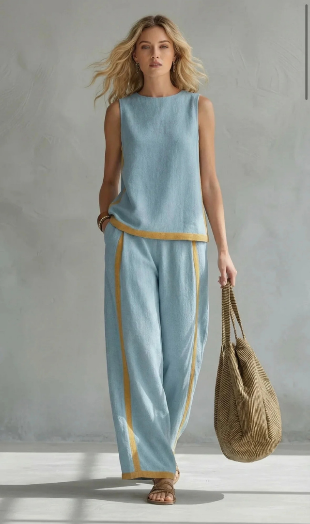 Denise™ | Casual Mouwloos Wijde Pantalon Set