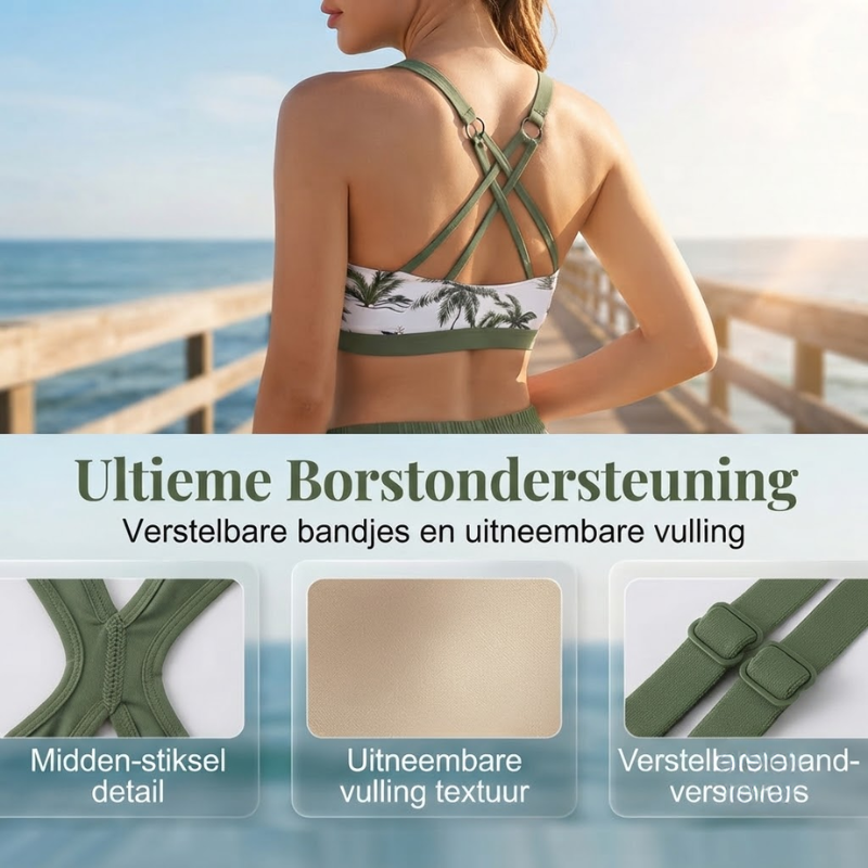 Mara | Drie-delig Tankini Bikini & Cover-Up Set