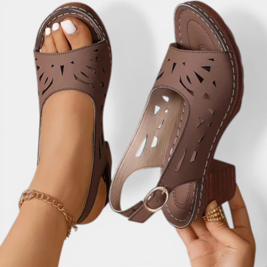 Dina | Orthopedische Lente Hak Sandalen