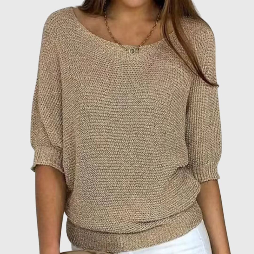 Carolina | Elegante trui met pofmouwen
