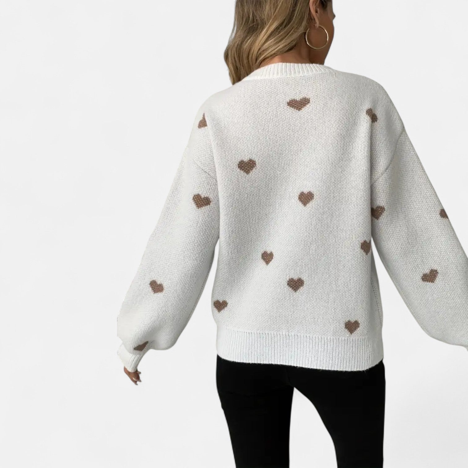 Jessa | Trui met hartjespatroon