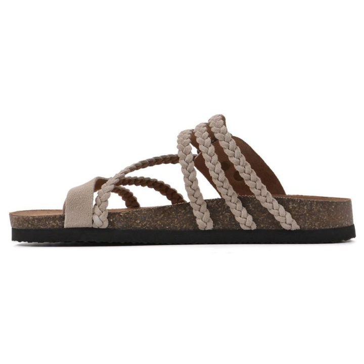 Hayleigh | Vlecht Kork Sandalen