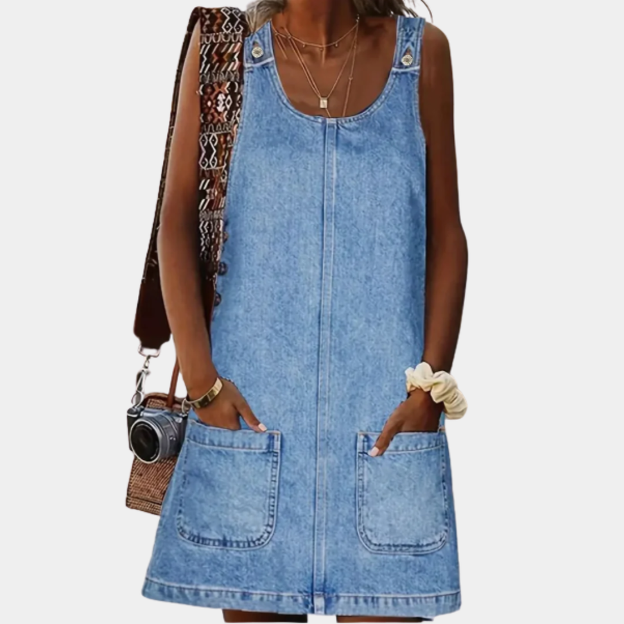 Saylor | Ontspannen jurken met denimlook