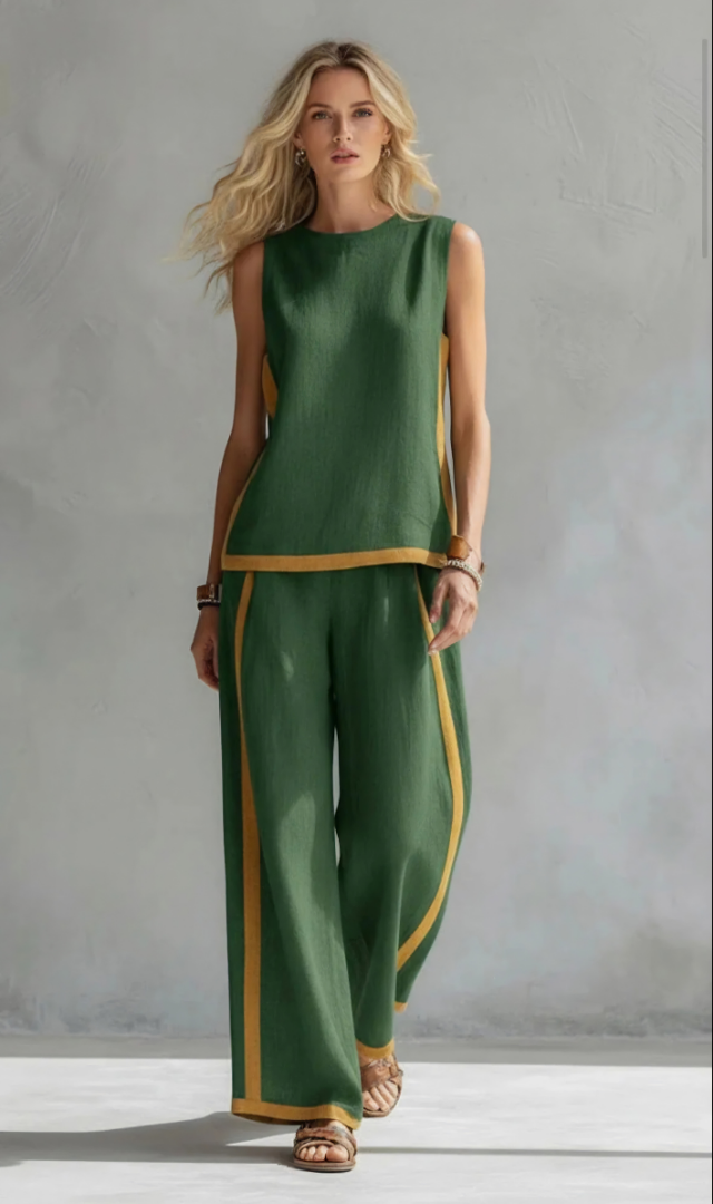 Denise™ | Casual Mouwloos Wijde Pantalon Set