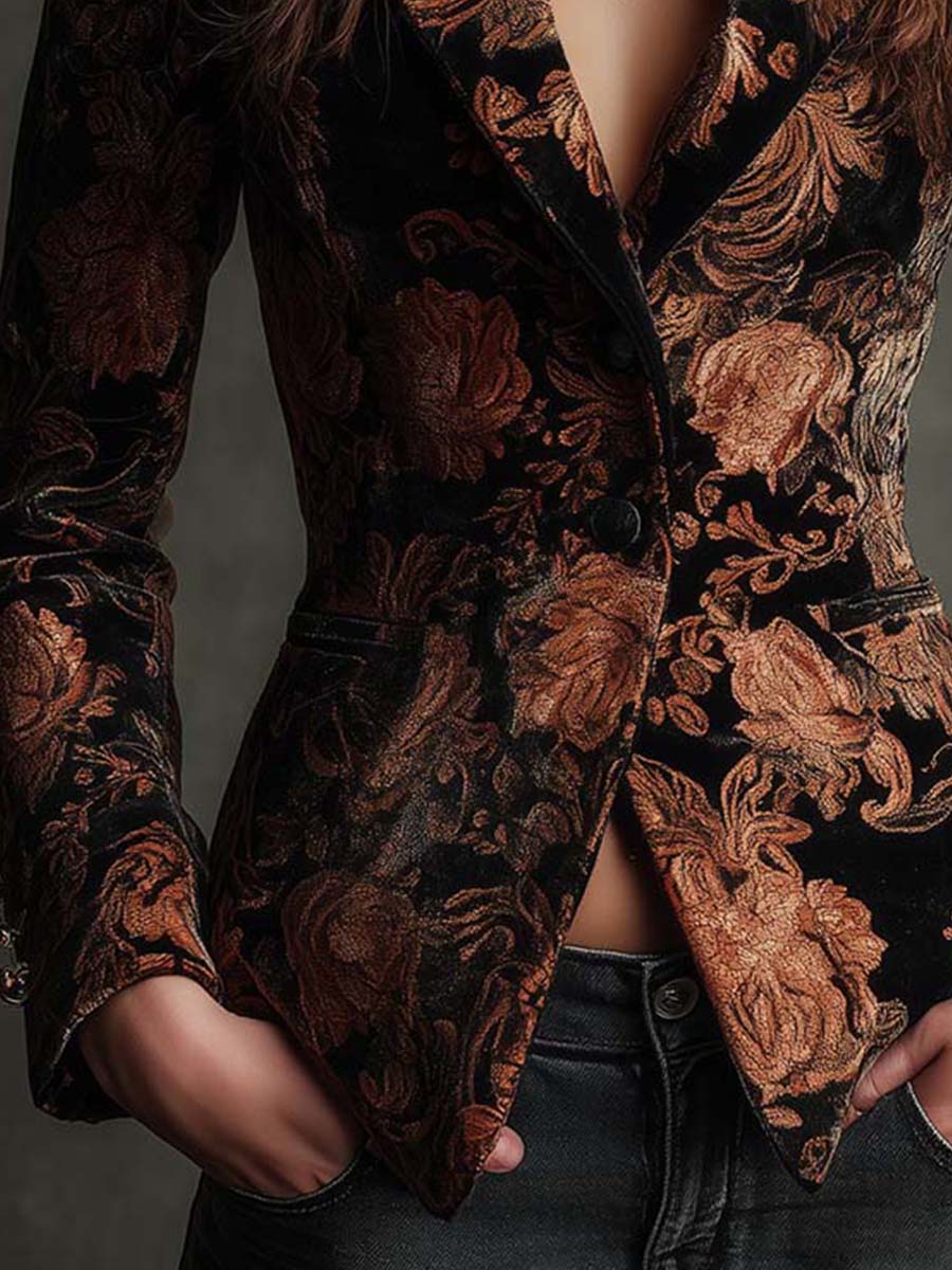 Colette | Barokke bloemenprint Blazer