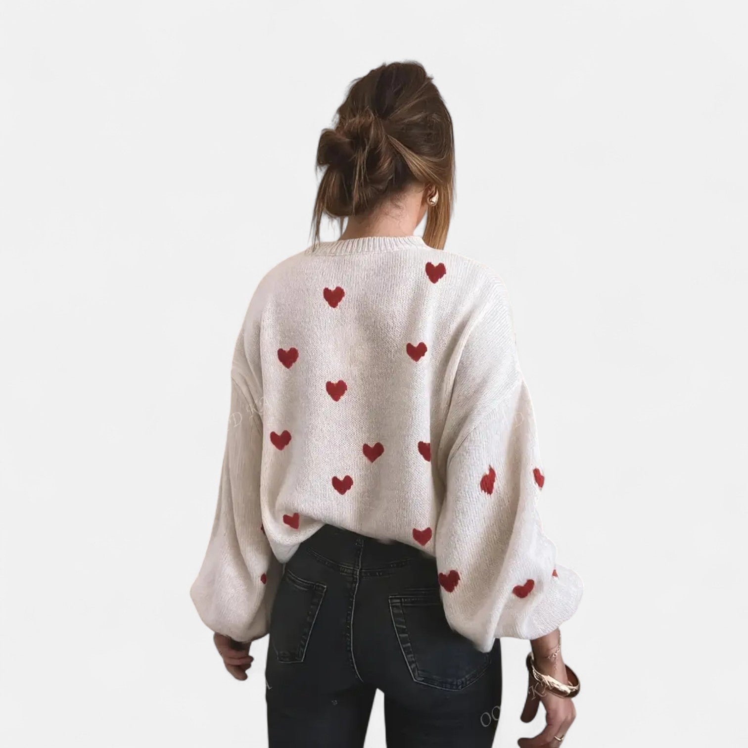 Jessa | Trui met hartjespatroon