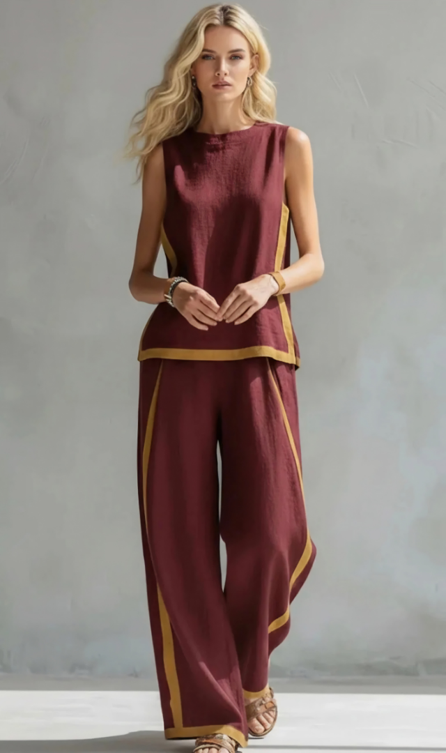 Denise™ | Casual Mouwloos Wijde Pantalon Set