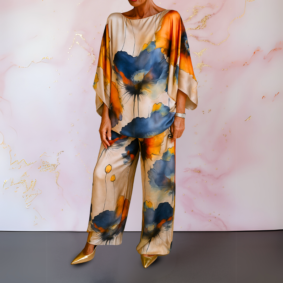 Maelora™ | Satijnen Twee-Delige Dames Set