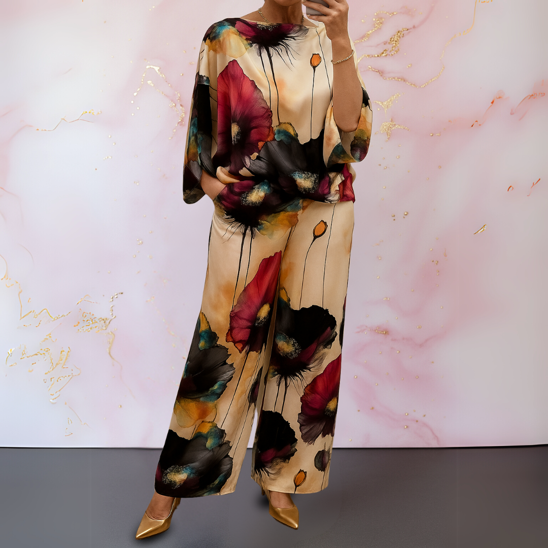 Maelora™ | Satijnen Twee-Delige Dames Set