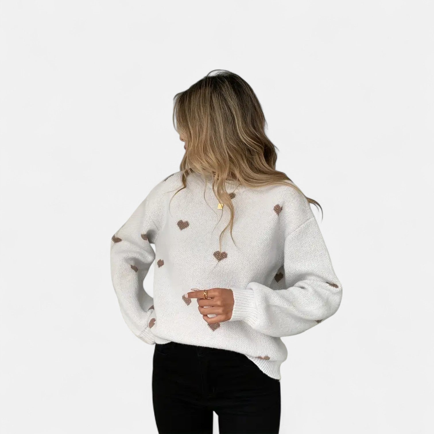 Jessa | Trui met hartjespatroon