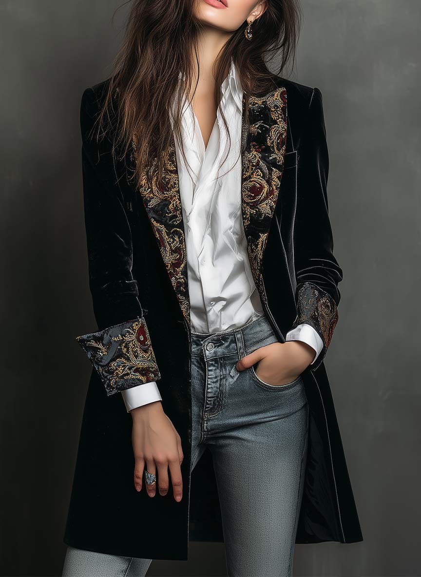 Btissam | Elegante Blazer met brokaat