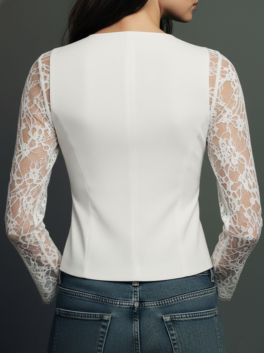 Jovanka | Elegante Blazer met kantdetails
