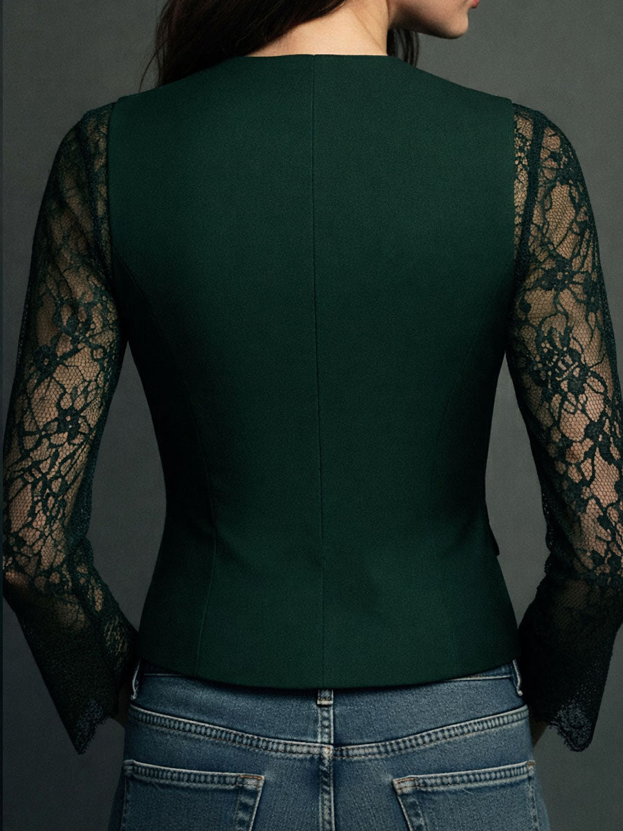 Jovanka | Elegante Blazer met kantdetails