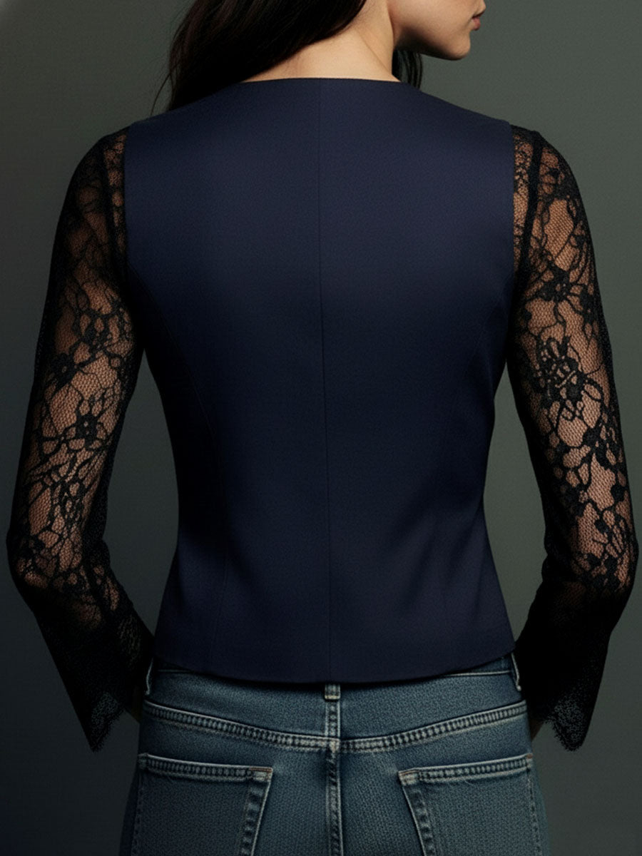 Jovanka | Elegante Blazer met kantdetails