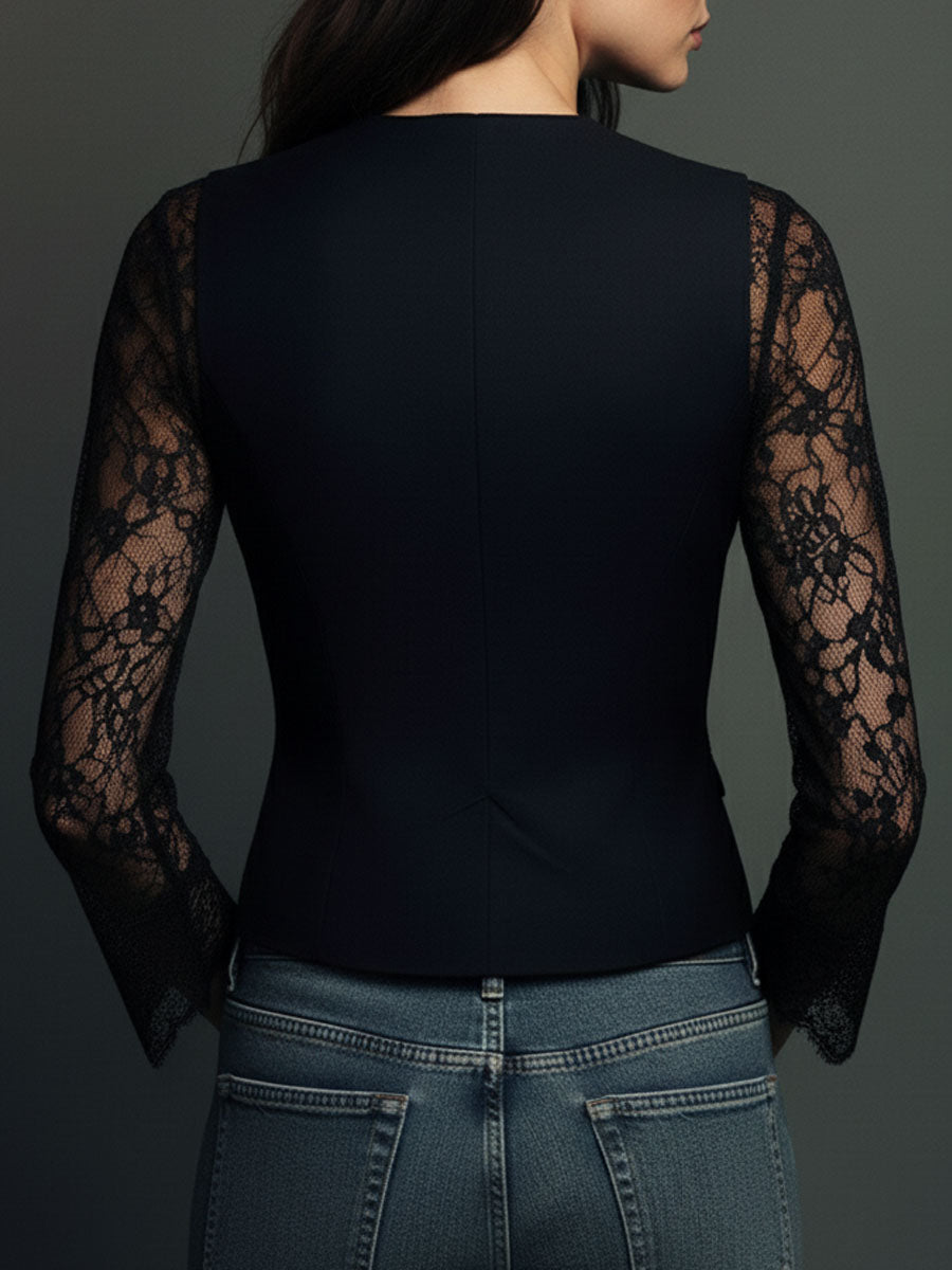 Jovanka | Elegante Blazer met kantdetails