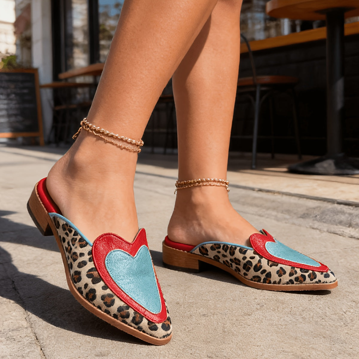 Daniëlla | Leopard Loafers met hartje