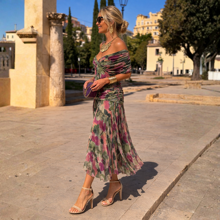 Liz | Off Shoulder Maxi Jurk