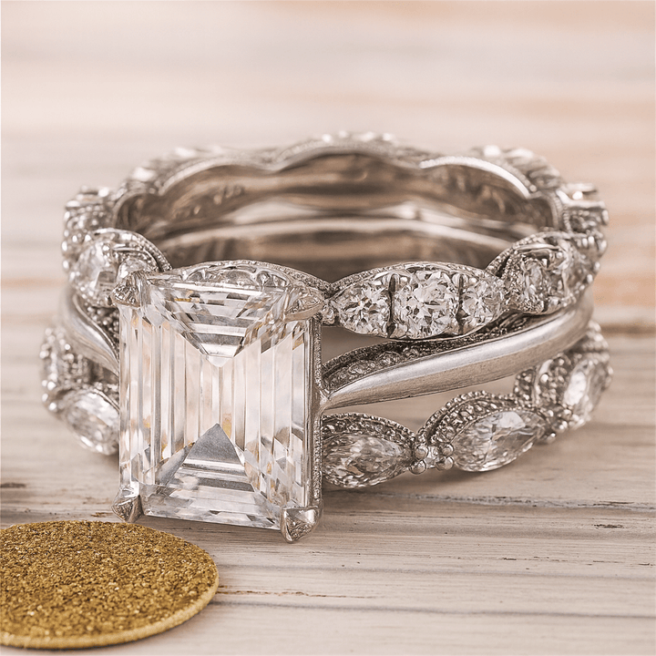 Vintage Zilveren Helder Laag Ring