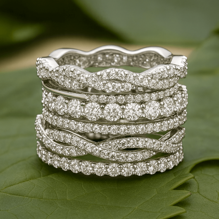 Vintage Laag Zirconia Zilveren Ring