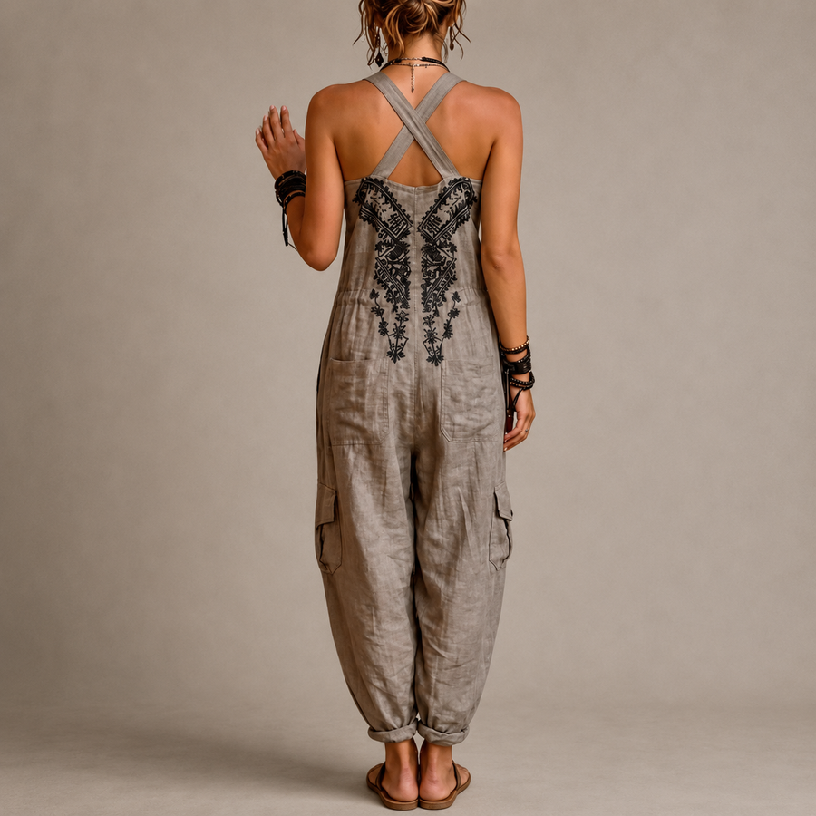 Astrid | Geborduurde Boheemse Jumpsuit