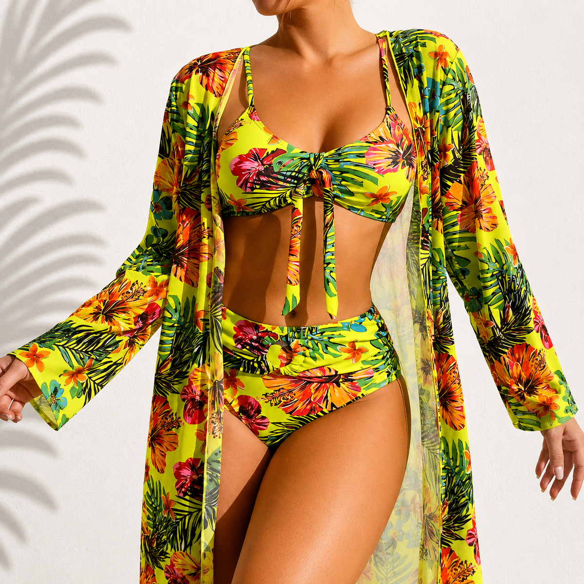 Bente | Elegante Tropische 3-delige Bikini