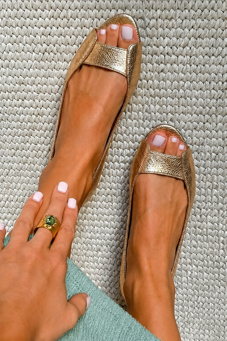 Adelina | Chic Comfort Gouden Sandalen