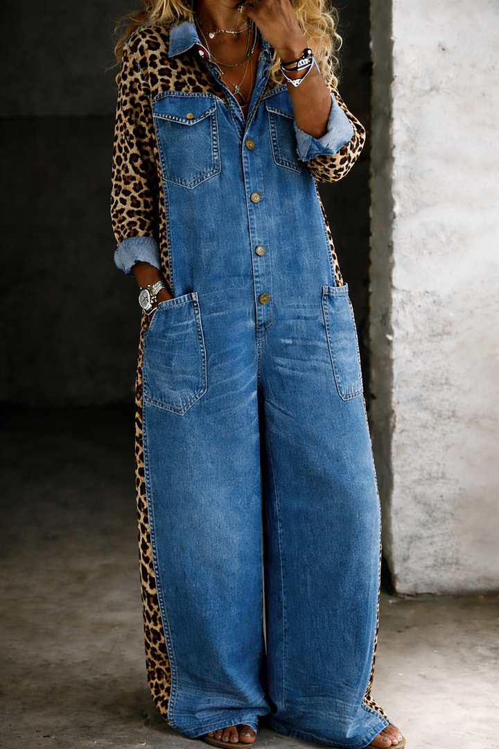 Amanda | Volledige denim jumpsuit