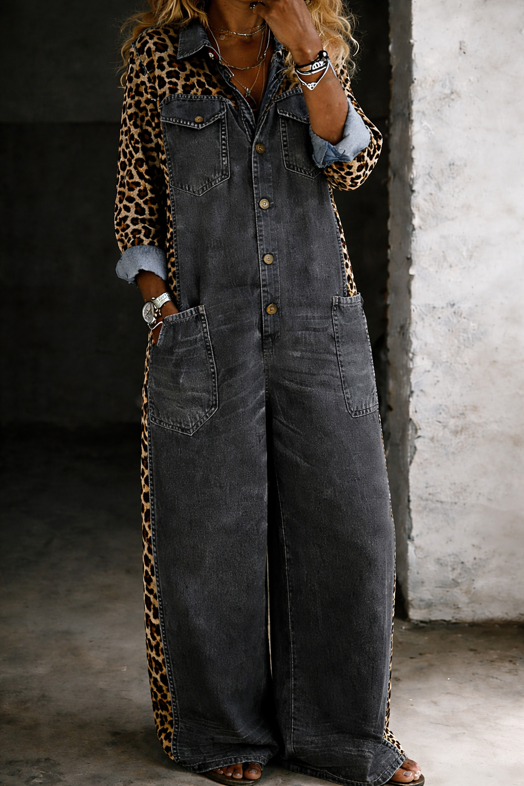 Amanda | Volledige denim jumpsuit
