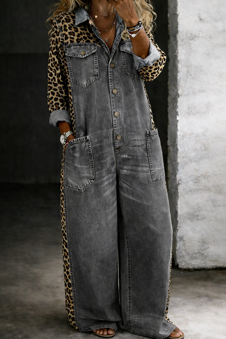 Amanda | Volledige denim jumpsuit