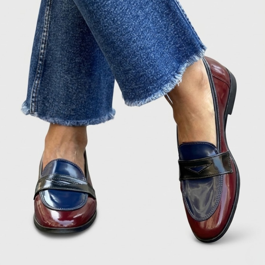Claudia™ | Mokkassins met Contrast