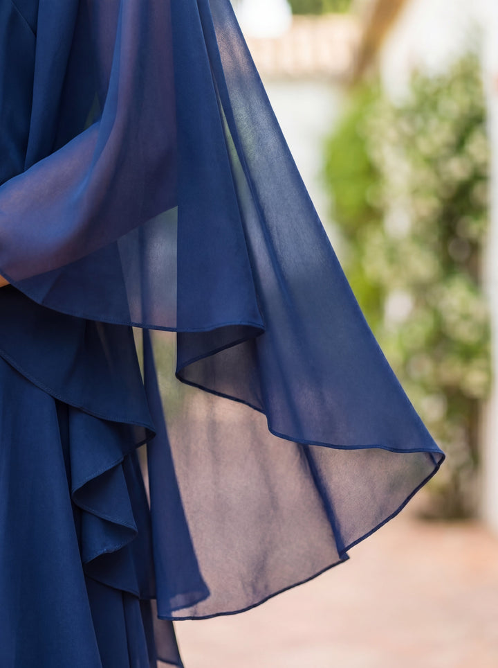 Tweedelig Lázaro ensemble in elegante en verfijnde crêpe