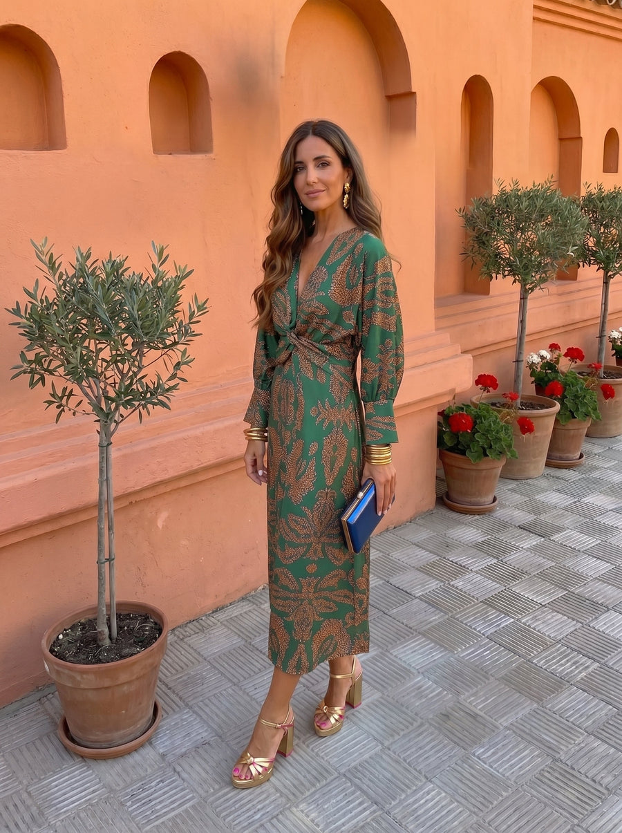 Silvia™ | Midi-jurk met print
