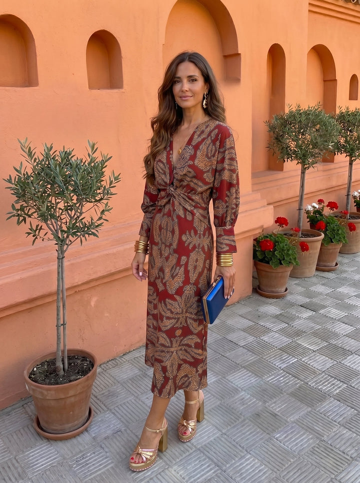 Silvia™ | Midi-jurk met print