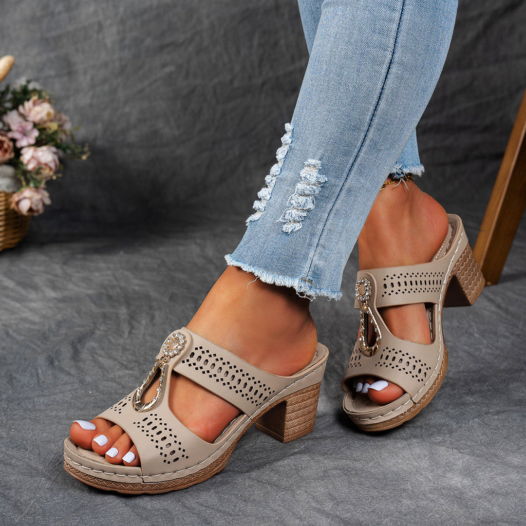 Linda | Hoge Hak Orthopedische Comfort Sandalen