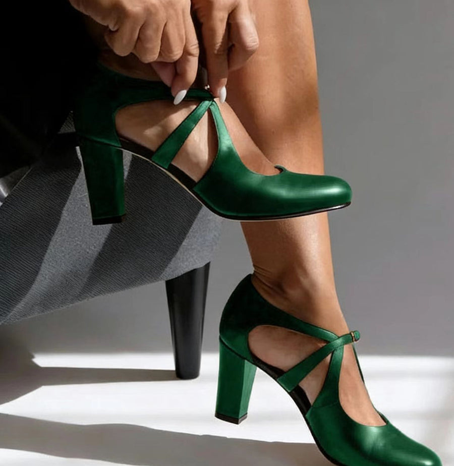 Camille™ | Elegante Echte Leren Comfort Hakken