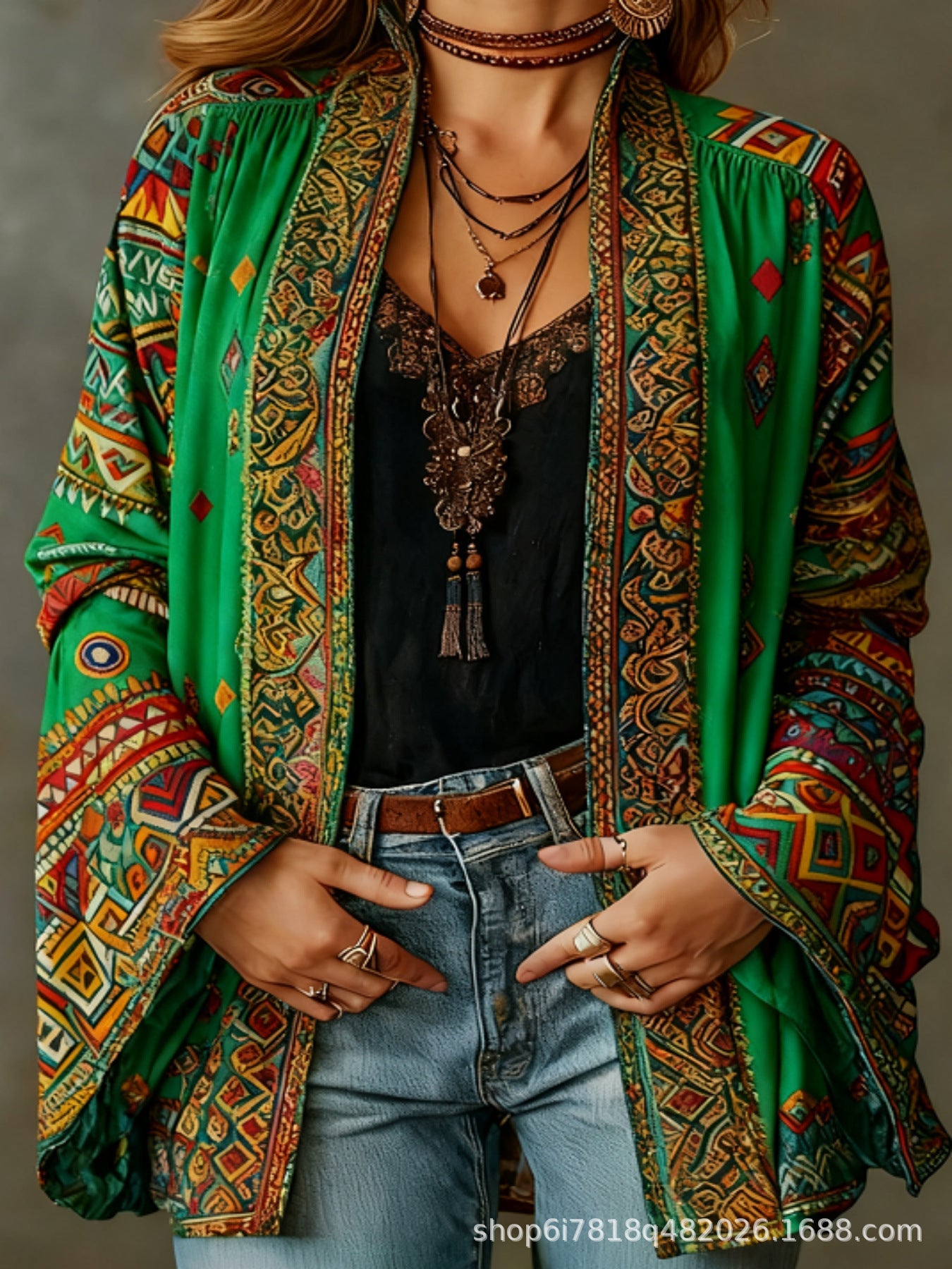 Darcy | Boho Geborduurde Kimono Cardigan