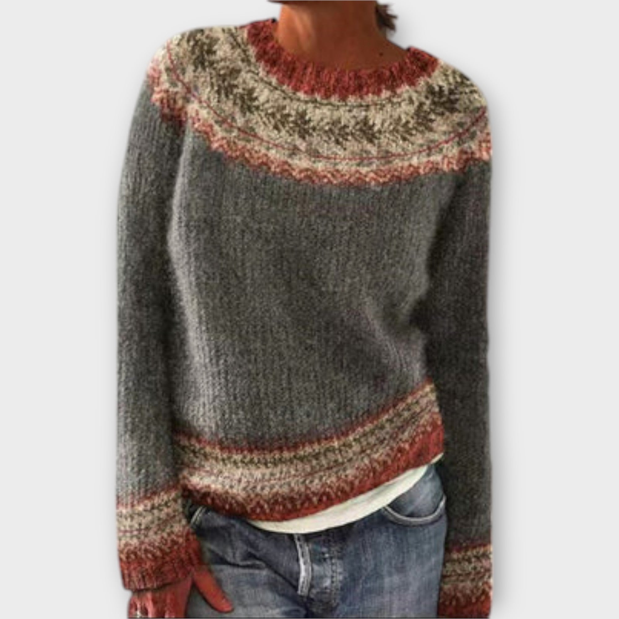 Müge | Jacquard trui met patroon