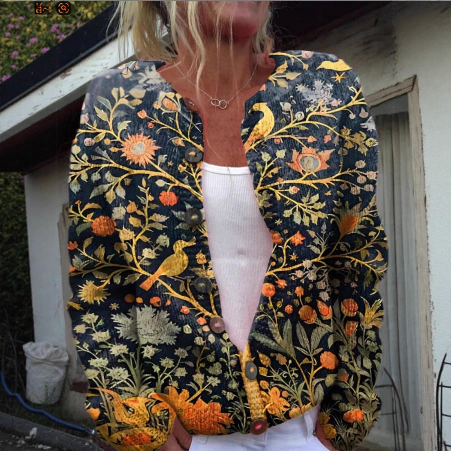 Chloe | Vintage Bloemen Cardigan Trui