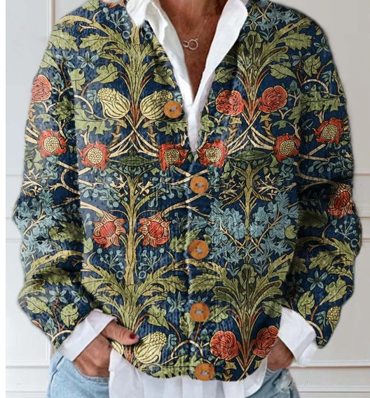 Chloe | Vintage Bloemen Cardigan Trui