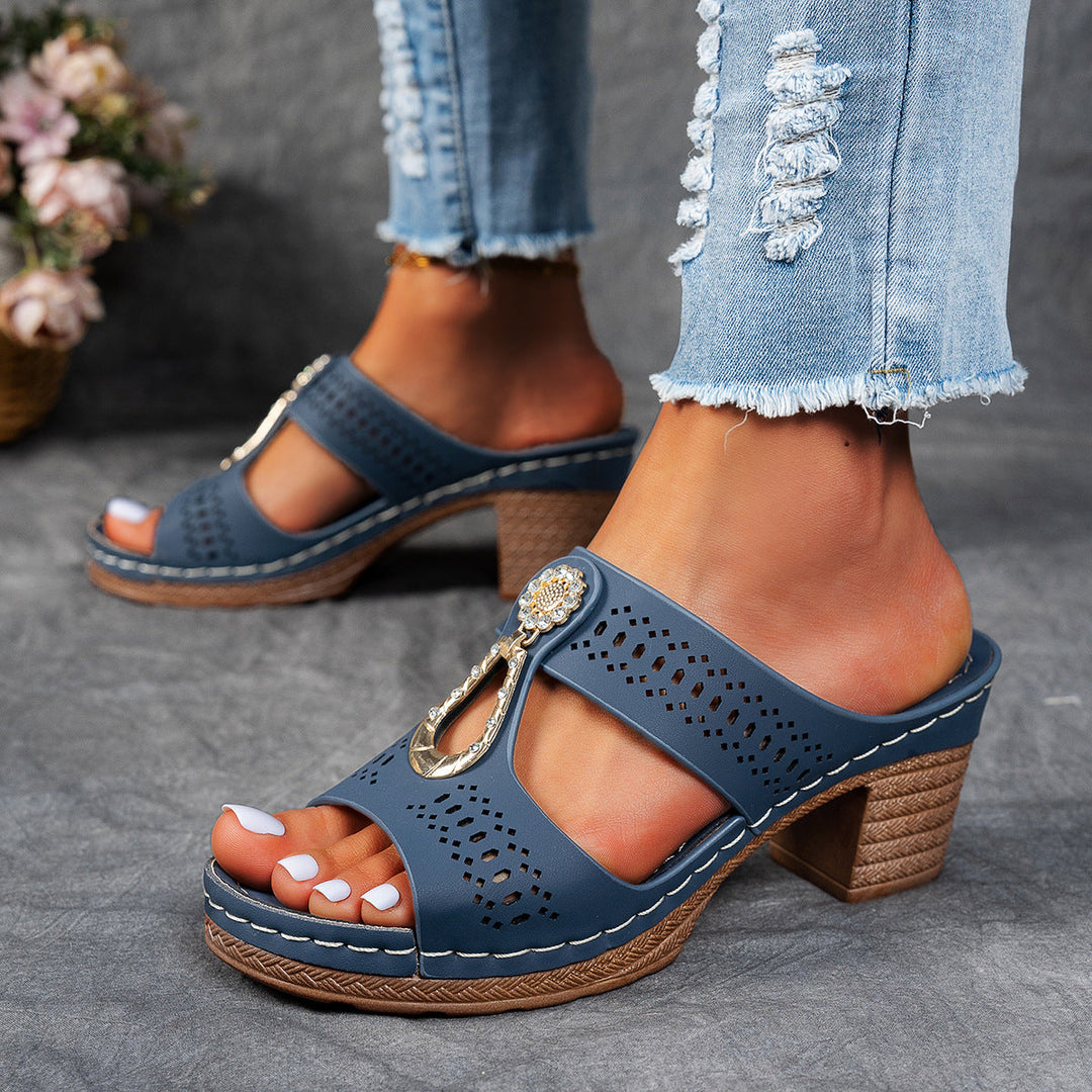Linda | Hoge Hak Orthopedische Comfort Sandalen