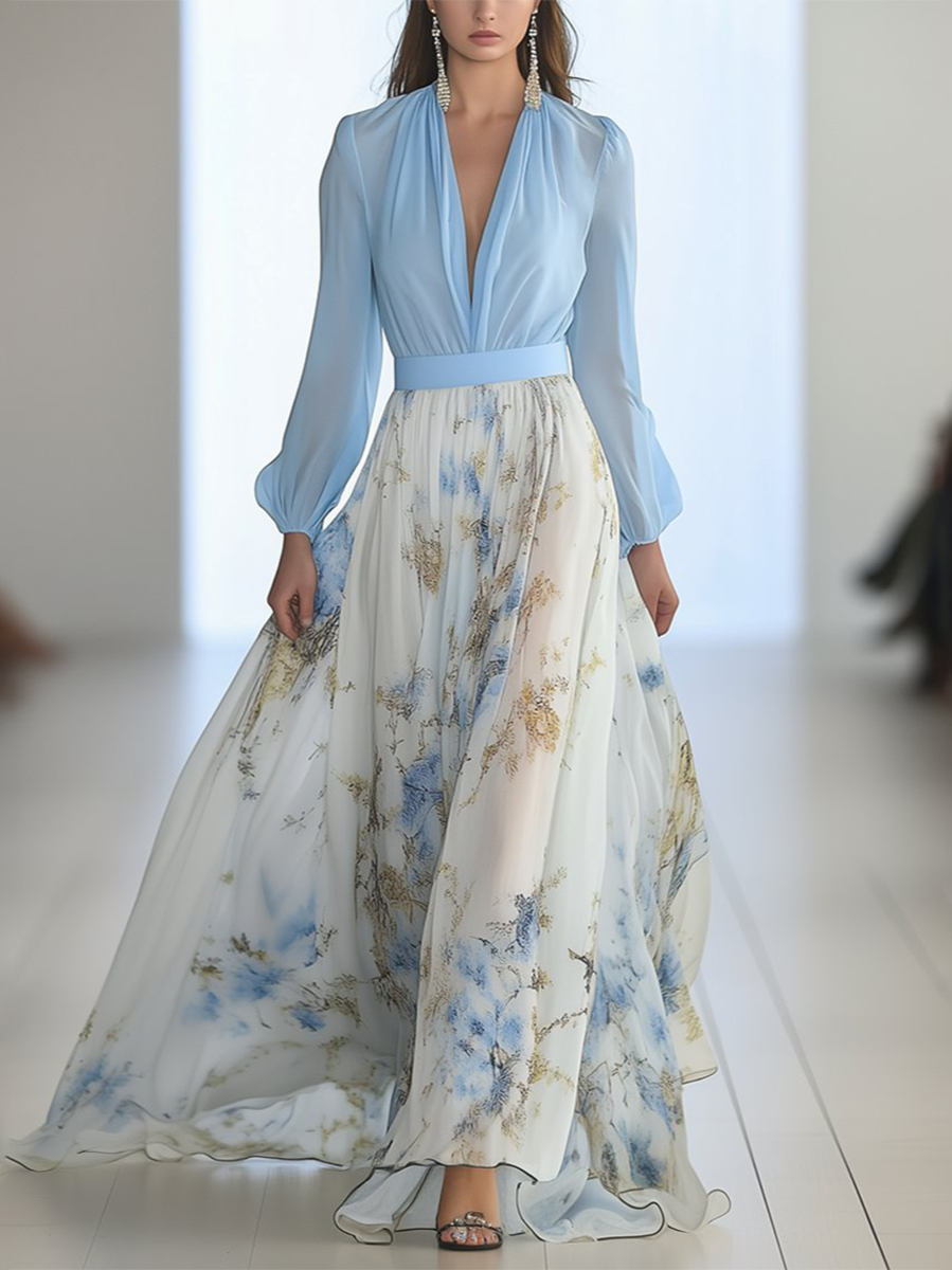 Maxi Bloemenjurk Pénélope | Tijdloze Elegantie van Maison Claire en Sylvie