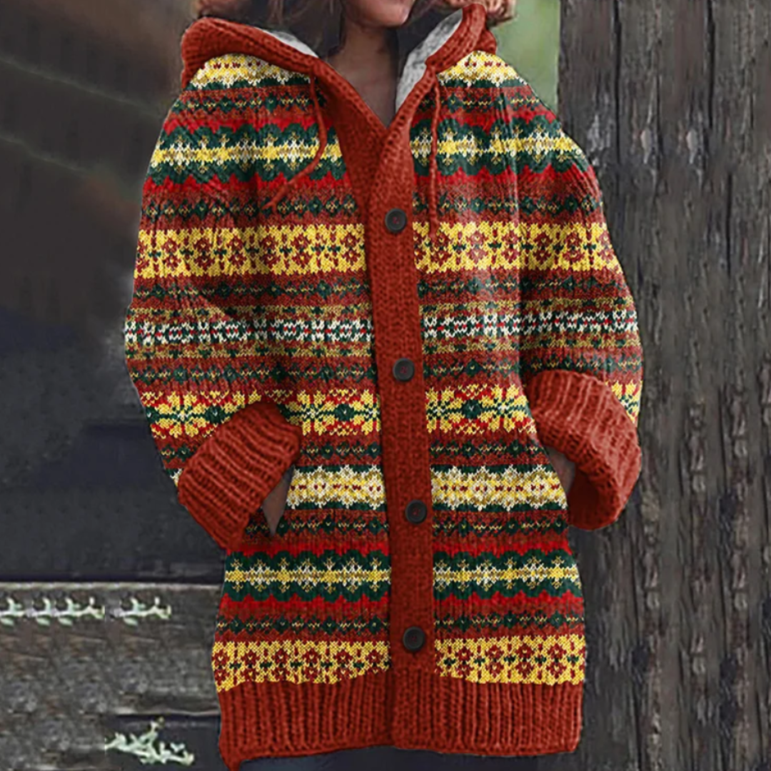 Fatih | Gebreide cardigan met motief