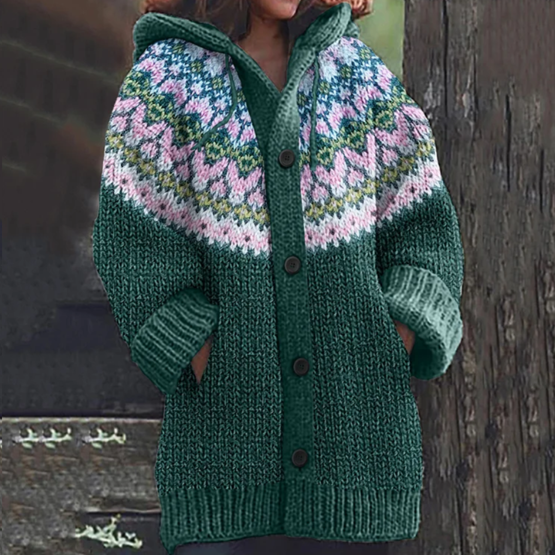 Meyke | Jacquard cardigan met patroon