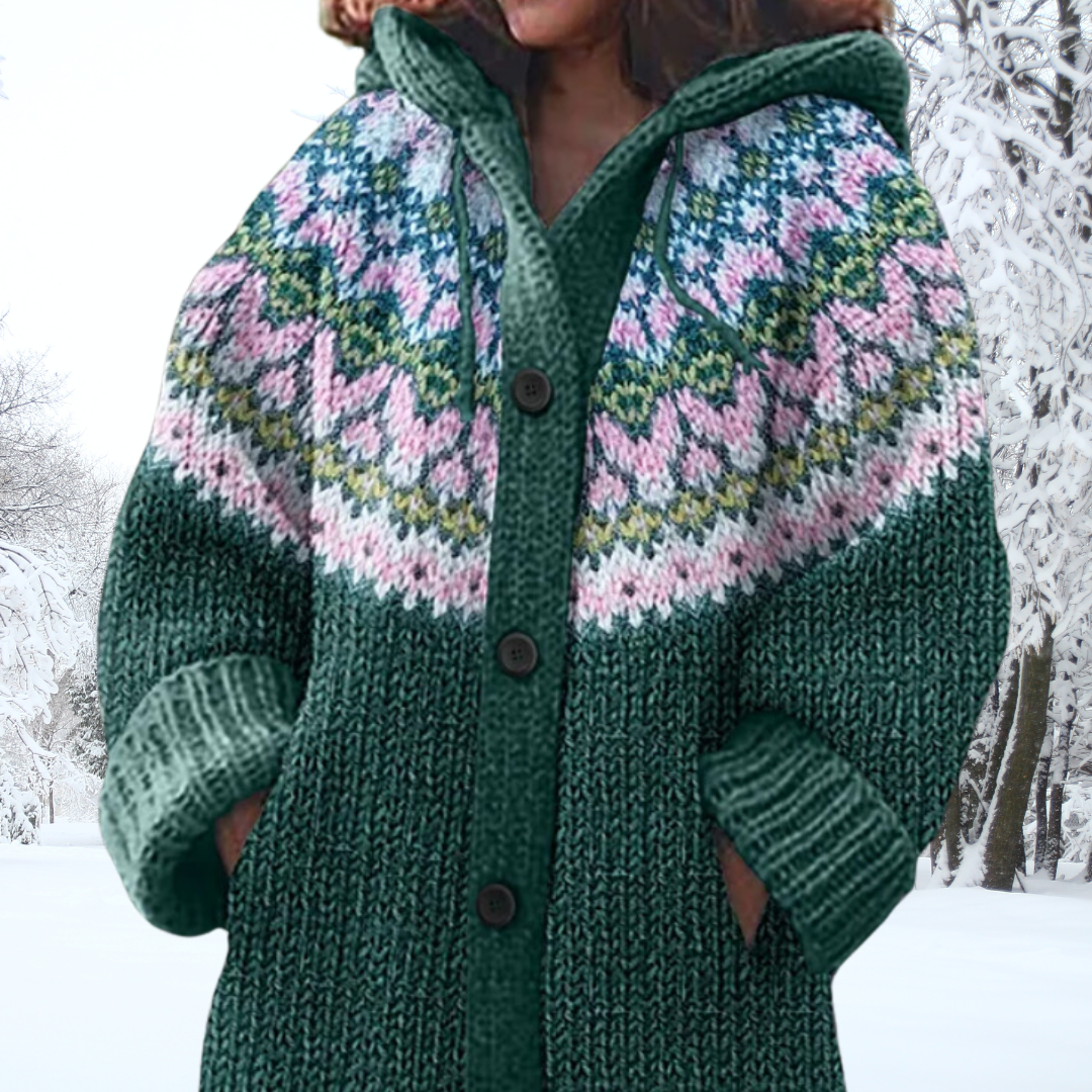 Meyke | Jacquard cardigan met patroon
