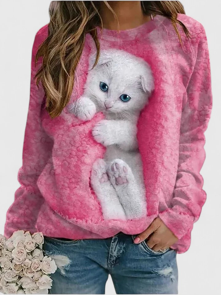 Eliene | Trui met kattenmotief
