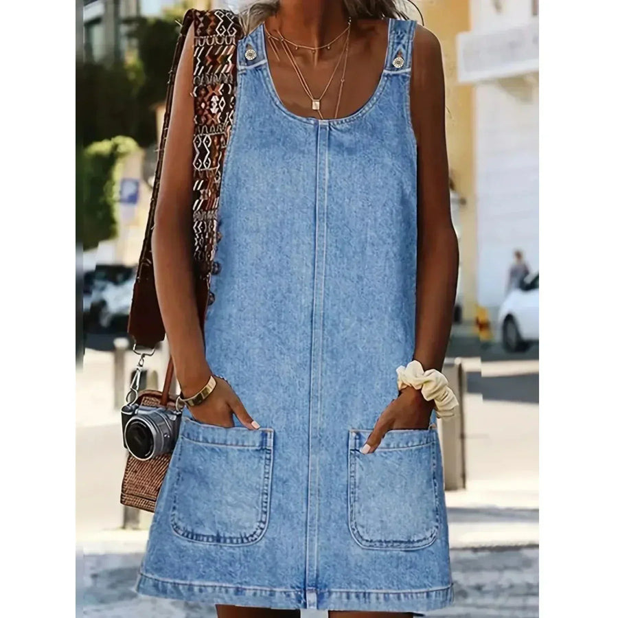 Saylor | Ontspannen jurken met denimlook